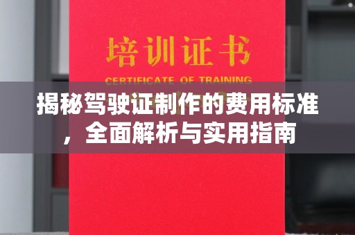 郁南揭秘驾驶证制作的费用标准，全面解析与实用指南