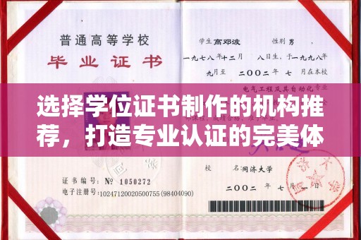 郁南选择学位证书制作的机构推荐，打造专业认证的完美体验
