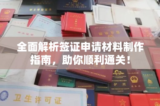 郁南全面解析签证申请材料制作指南，助你顺利通关！