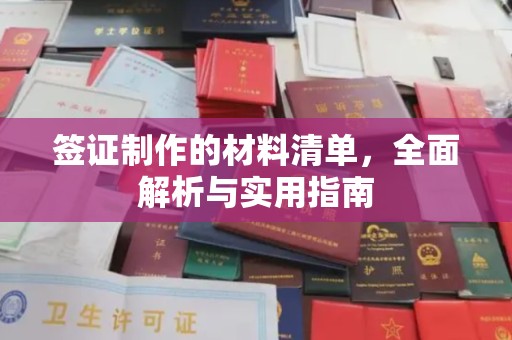 郁南签证制作的材料清单，全面解析与实用指南