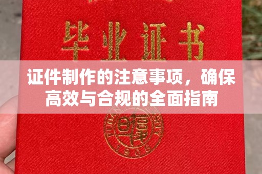郁南证件制作的注意事项，确保高效与合规的全面指南