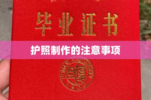 郁南护照制作的注意事项